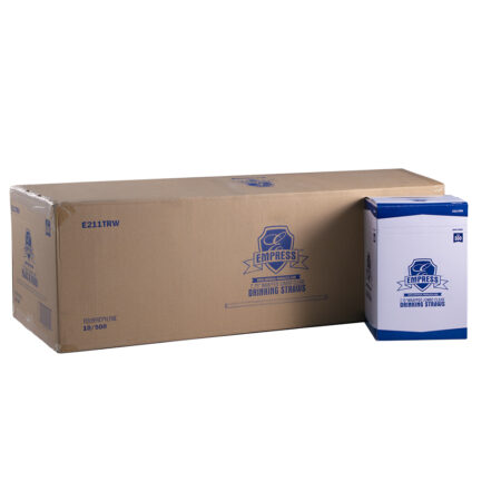 Empress Jumbo Straw Paper Wrapped 7.75" Clear Boxed 10 / 500 cs