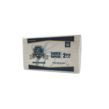 Empress 2-Ply Dinner Napkin Brick Pack 14.2 x 16.5, White, 1/8 Fold