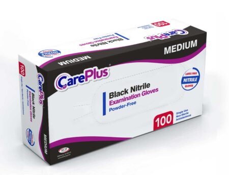 Care Plus Black Nitrile Gloves