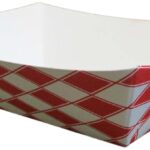 1 lbs Food Tray, Red Checkered