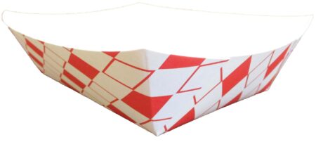 5lbs Food Tray, Red Checkered