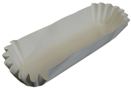 Plain White Paper Hot Dog Tray