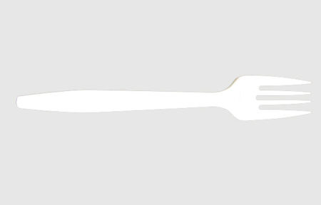 White PP Medium Weight Fork