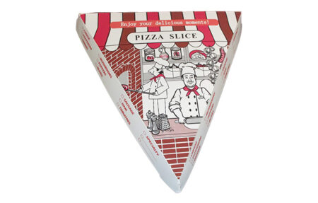 Single pizza slice box, 4c stock Printed