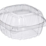 5in Hinged Clear Plastic Clam Shell