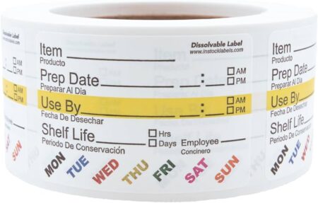 Dissolving 2x3 Food Rotation Label