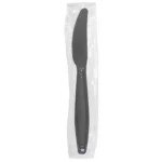 Medium Weight Black Knife - Individually Wrapped