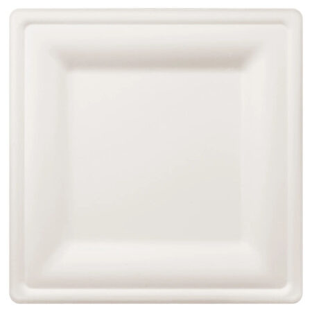 8in Square Fiber Molded Paper Plate