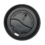 Empress Travel Lid PS for Paper Hot Cup 10-24oz Black , 90mm