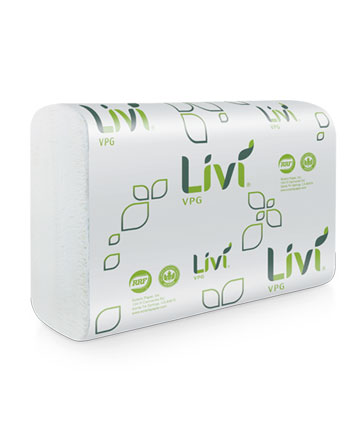 Solaris Livi VPG Multifold Towel White 1-Ply 9.1"X9.5" 250 Sheets